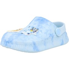 Bluey Tie Dye Effect Clogs Kids' Blue Slip-On with Bluey Bingo Badges