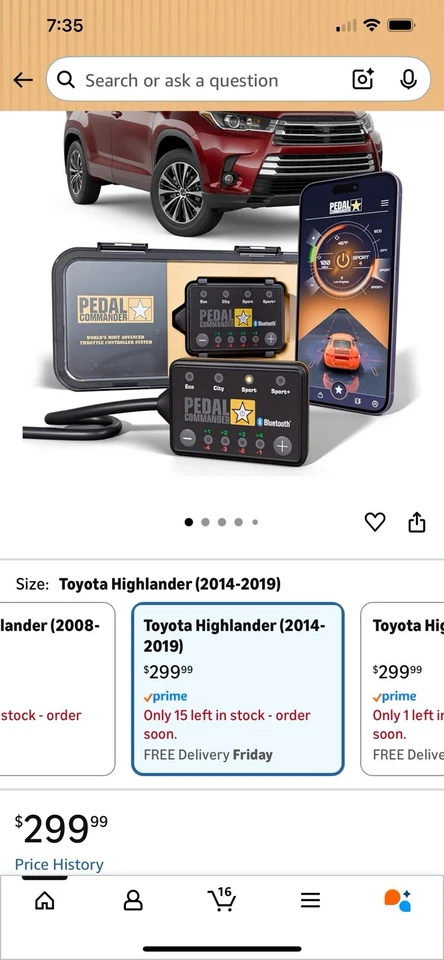 Pedal Commander para Toyota Highlander 2019 - Imagem 2 de 2