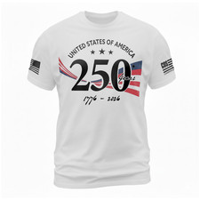 USA 250 Years 1776-2026 Shirt Patriotic America Anniversary Tee