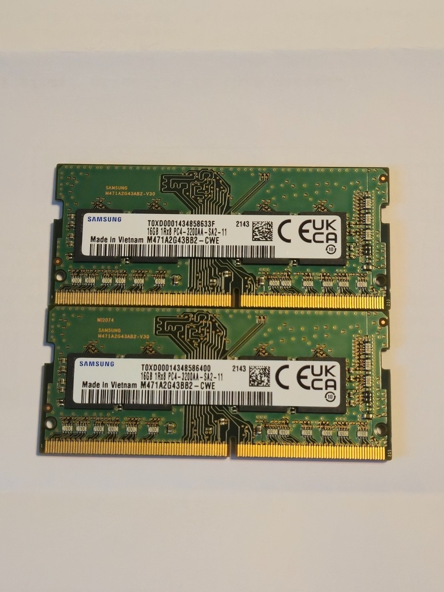 Samsung 32GB (2x16GB) DDR4 - 3200MHZ SODIMM Laptop RAM | eBay