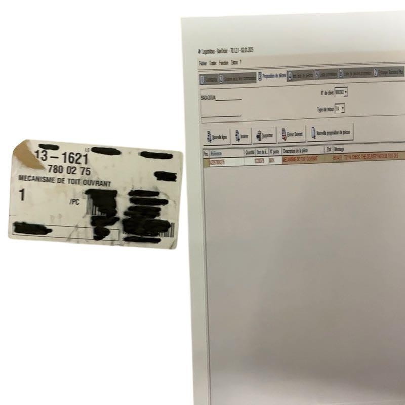 Mécanisme toit ouvrant droit Mercedes C W205 A2057800275 d'origine