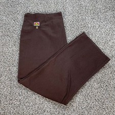 Ben Davis Men's 46x31 Pants Original Style Brown Work Wide Leg Gorilla Logo