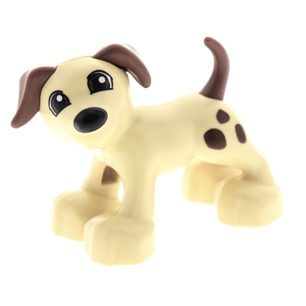 1X Lego Duplo Animal Dog Beige Dots Light Brown Zoo Farm 4499467 1396PB01
