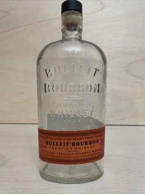 Bullet Bourbon Frontier Whiskey 750ml Empty Bottle With Cork Stopper