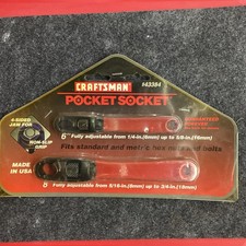 Craftsman Usa 2 Piece Pocket Socket Adjustable Wrench Set 43384 Nos Craftsman Usa 2 Piece Pocket Socket Adjustable Wrench Set 43384 Nos