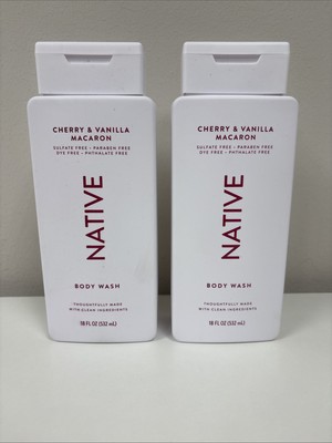 Native Cherry & Vanilla Macaron Body Wash (18 fl oz) - Lot Of 2 B5, B10