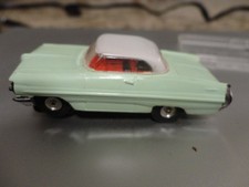 vintage atlas ho slot car seafoam green w/white top pontiac grand prix