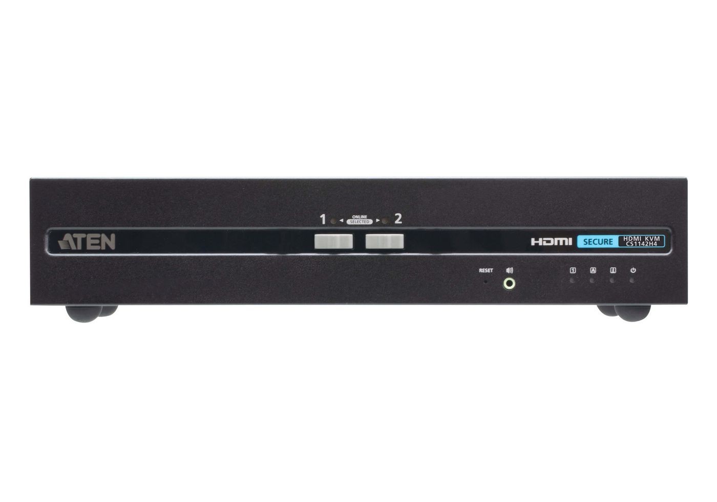 ATEN 2-Port USB HDMI Dual Display Secure KVM-Switch (PSD PP v4.0-konform), 3840 x 2160 Pixel, 4K Ultra HD, 5,4 W, Schwarz - Bild 2