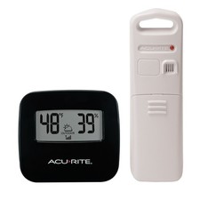 AcuRite Wireless Indoor/Outdoor Thermometer, Black with Humidity