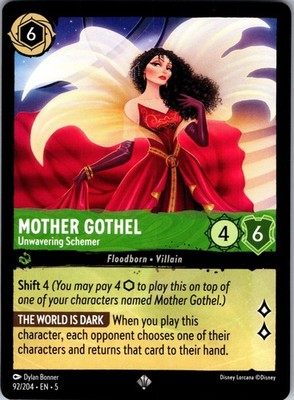 Mother Gothel - Unwavering Schemer Super Rare Shimmering Skies 92/204 NM