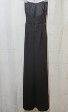 Lulus Black Strapless High Slit Dress Size Small