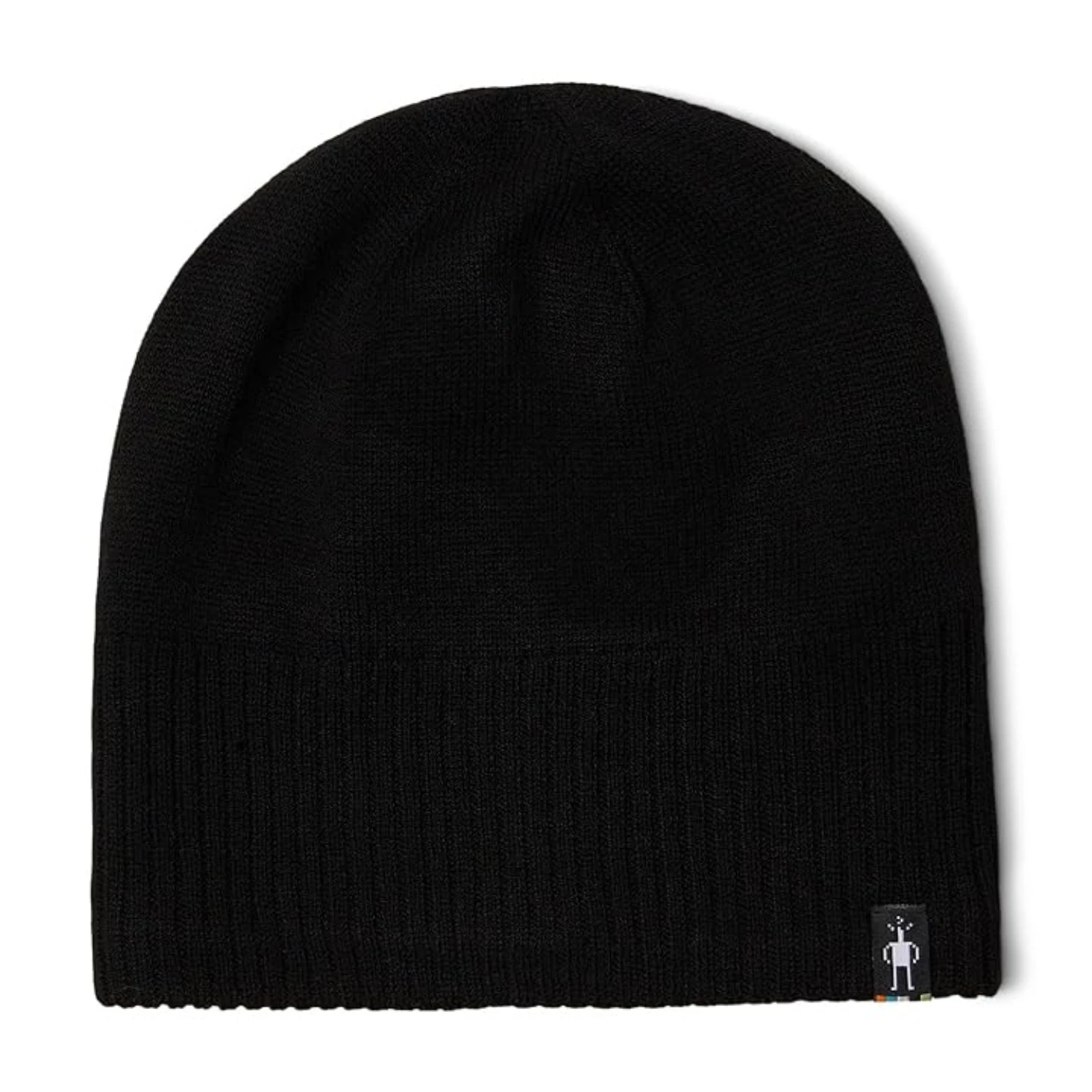 Smartwool Fleece Lined Beanie Hat Men's Black Merino Wool Blend Rib-Knit DDR2033