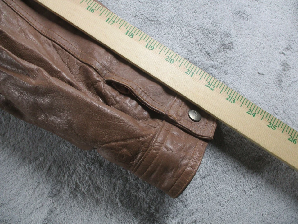 DE COLECCIÓN Auténtica Adler Cuero Marrón Estilo Bombardero Chaqueta Motociclista Para Hombres Grande Usada en Excelente Condición Foto 3 de 4