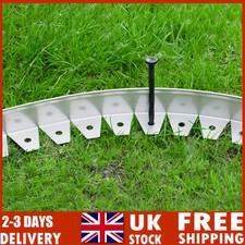 5M Flexible Galvanized Steel Garden Edging Lawn Grass Border Edge w/25STRONG Peg
