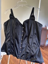 Torrid Rich Black Satin Bustier Corset Top 4X Size 26