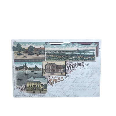 Ansichtskarte Postkarte Werder Havel Lithographie Hotel Stadt Wien Gelaufen 1900