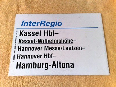 ZLS IR Kassel central station + Wilhlemshöhe - Hannover Messe/Laatzen - Hamburg-Altona