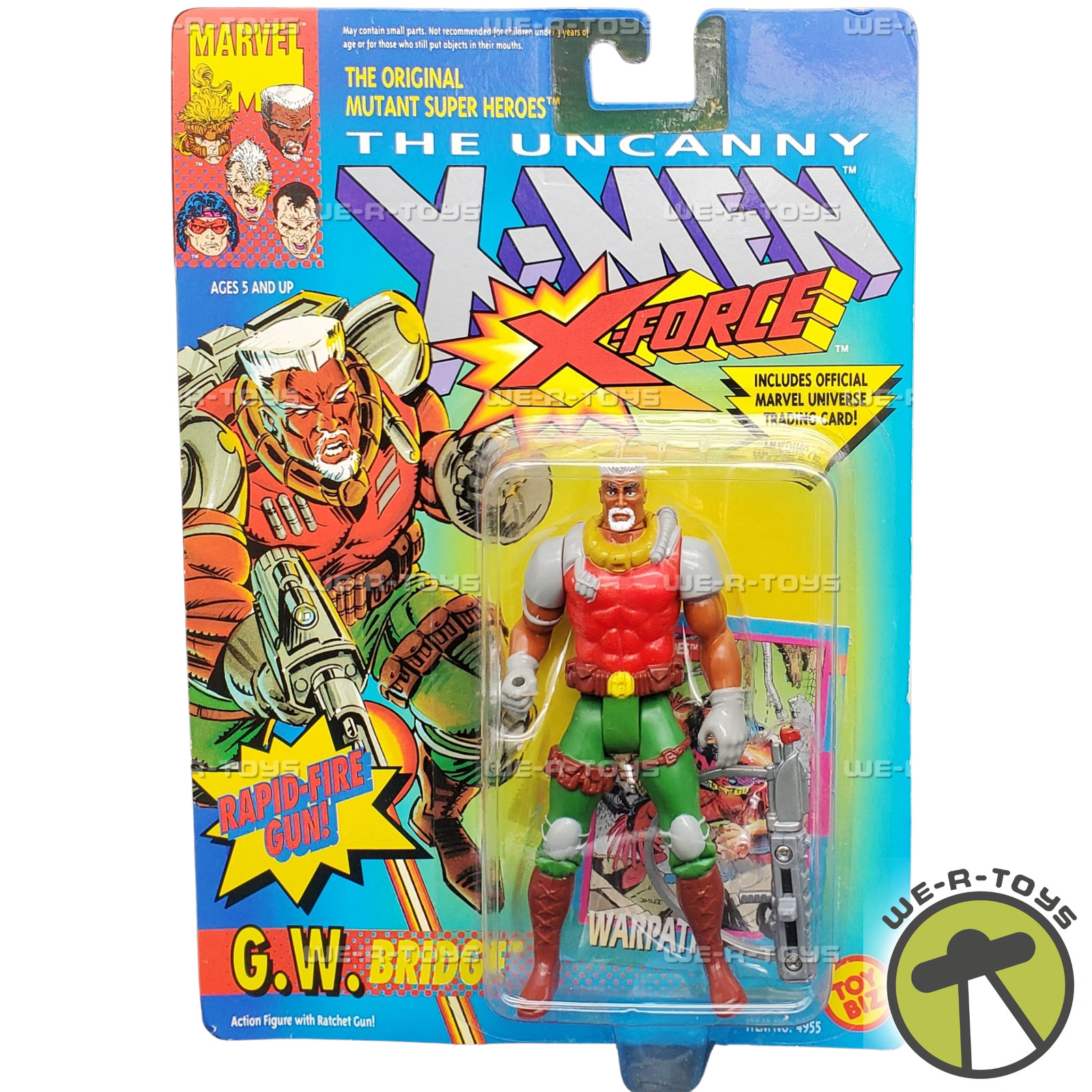 The Uncanny X-Men X-Force G.W. Bridge with Rapid Fire Gun 1992 Toy Biz 4955 NRFP