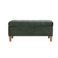 Home Decor | Tufted Ainsley Button Storage Ottoman Bench with Hinged Lid | Ot...