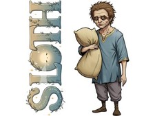 Sloth Acedia 7 Sinkins  Vinyl Sticker   Personification of Sloth  Waterproof 