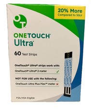 50 10 One Touch Ultra Test Strips Fresh Dated 12/31/26 24.88 Free Ship