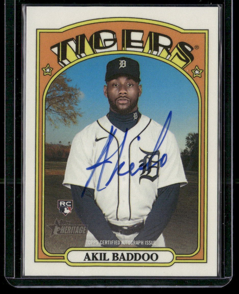2021 Topps Heritage #ROA-ABA Akil Baddoo Real One Autographs High Number