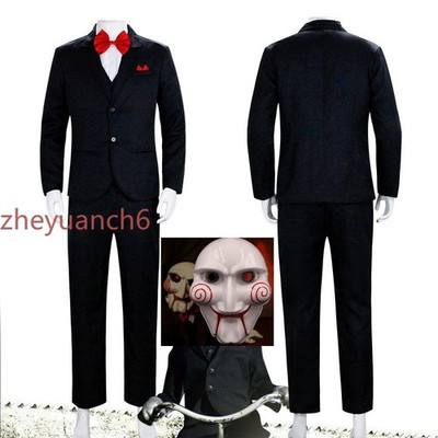 Saw X Cosplay Jigsaw Killer Costume Billy Uniform Halloween Mask Evening Party