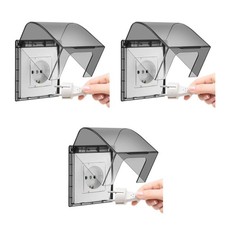 3 Count Protective Cover for Sockets Power Strip Waterproof Electric Outdoor