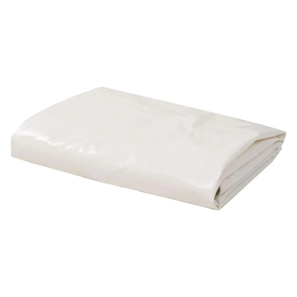 Bâche 650g m² blanche pour abriter le bois de chauffage au jardin