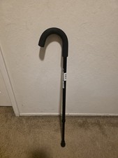 Medline Standard Aluminum Cane, Black, 6/CS MDS86415 Supports Up To 300Lbs
