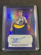 2023-24 Panini Obsidian  Brandin Podziemski #223 Electric Etch Purple Flood /49 