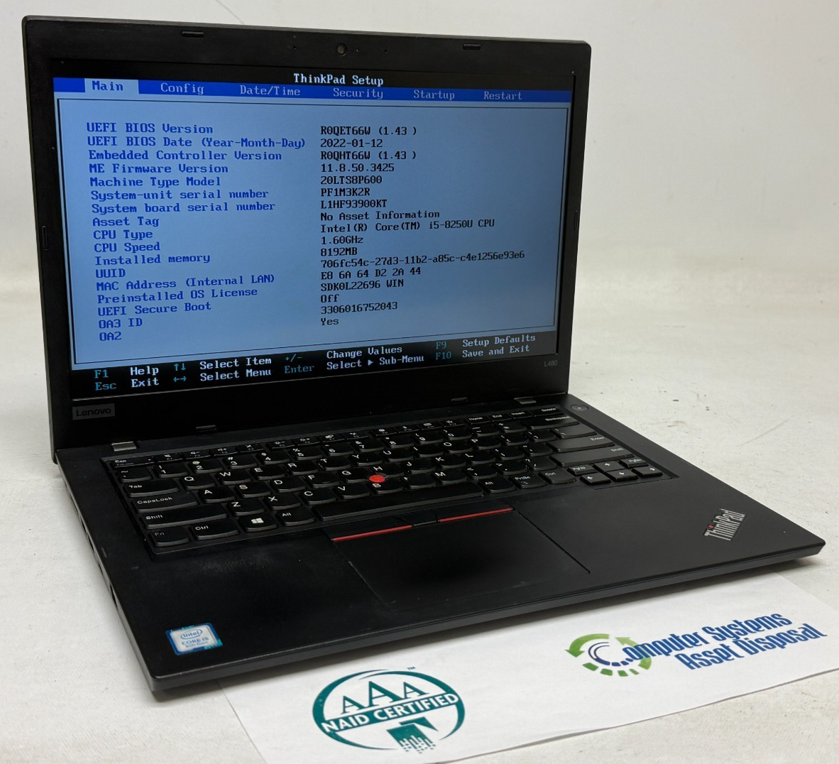 Lenovo ThinkPad L480 14