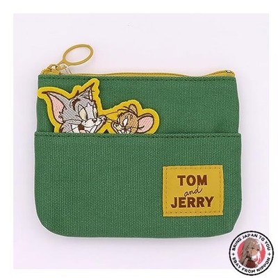 NEU Marimo Craft Tom & Jerry bestickte Smartphone-Schultertasche grün B11 x H17