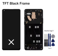 For Oneplus 8 TFT LCD Display Screen Touch Digitizer Assembly With Frame Black