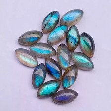 AAA Natural Labradorite Cabochon Marquise Shape Loose Gemstone