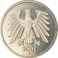 [#915905] Münze, Bundesrepublik Deutschland, 5 Mark, 2001, Stuttgart, STGL, Copp