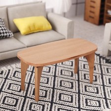 Elegant Wooden Miniature Coffee Table 1/12 Scale Handcrafts Doll House Furniture