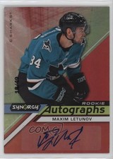 2020-21 Upper Deck Synergy Rookie Auto Red 18/49 Maxim Letunov #AR-ML Auto 08jr