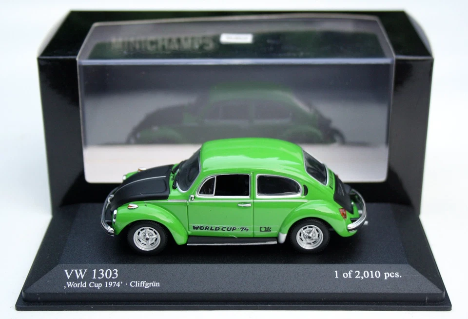 VW Maggiolino 1303 Sondermodell " World Cup 1974 ",Cliffgruen,MINICHAMPS Im M.1 - Immagine 3 di 4