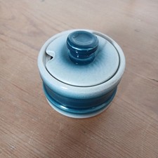 Vintage Wedgewood 'Blue Pacific' Small Mustard Pot with Lid