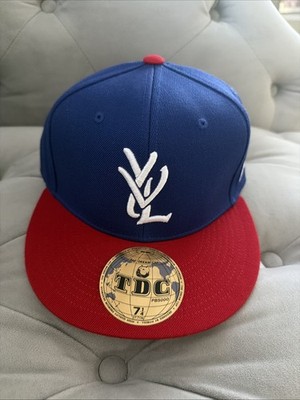 Playboi Carti 00 YVL Fitted Hat Cap Size 7 1/4 Black Red