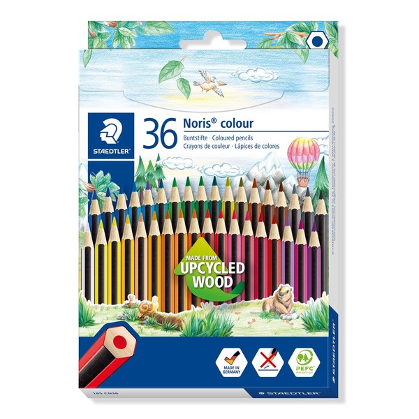 Buntstifte 36Er Set Staedtler Noris Colour Rutschfest Bruchfest Farben Intensiv-image