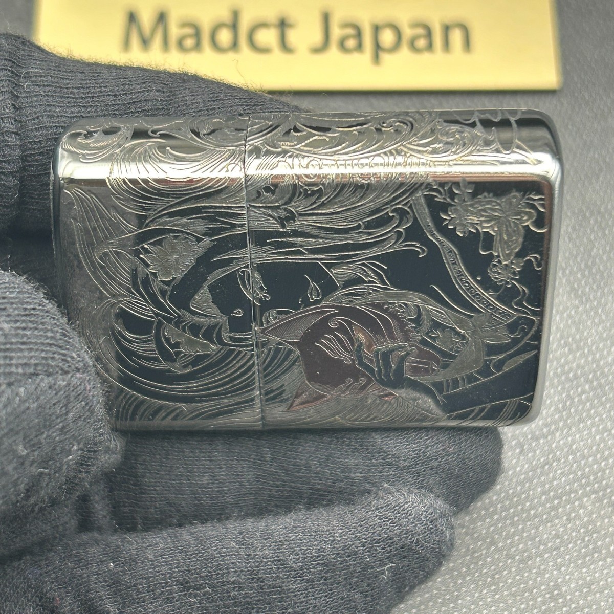 Zippo Nine Tailed Fox Girl 5 Sided Processing Etching Silver