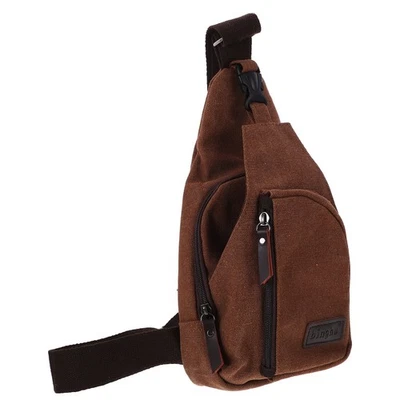 Cool Men's Outdoor Sports Casual Canvas Déséquilibre Sac à dos Sac à - Photo 1/4