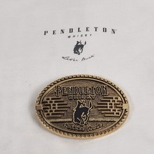 Pendleton Whisky Belt Buckle Montana Silversmiths 2026  M White Tee BONUS