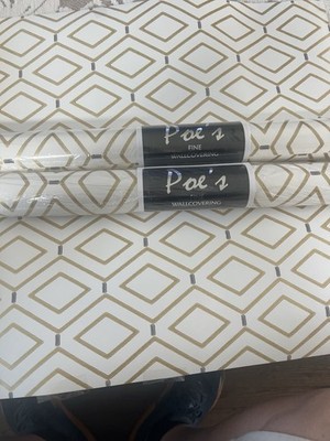 2 Rolls modern wallpaper Poes Fine wall covering
