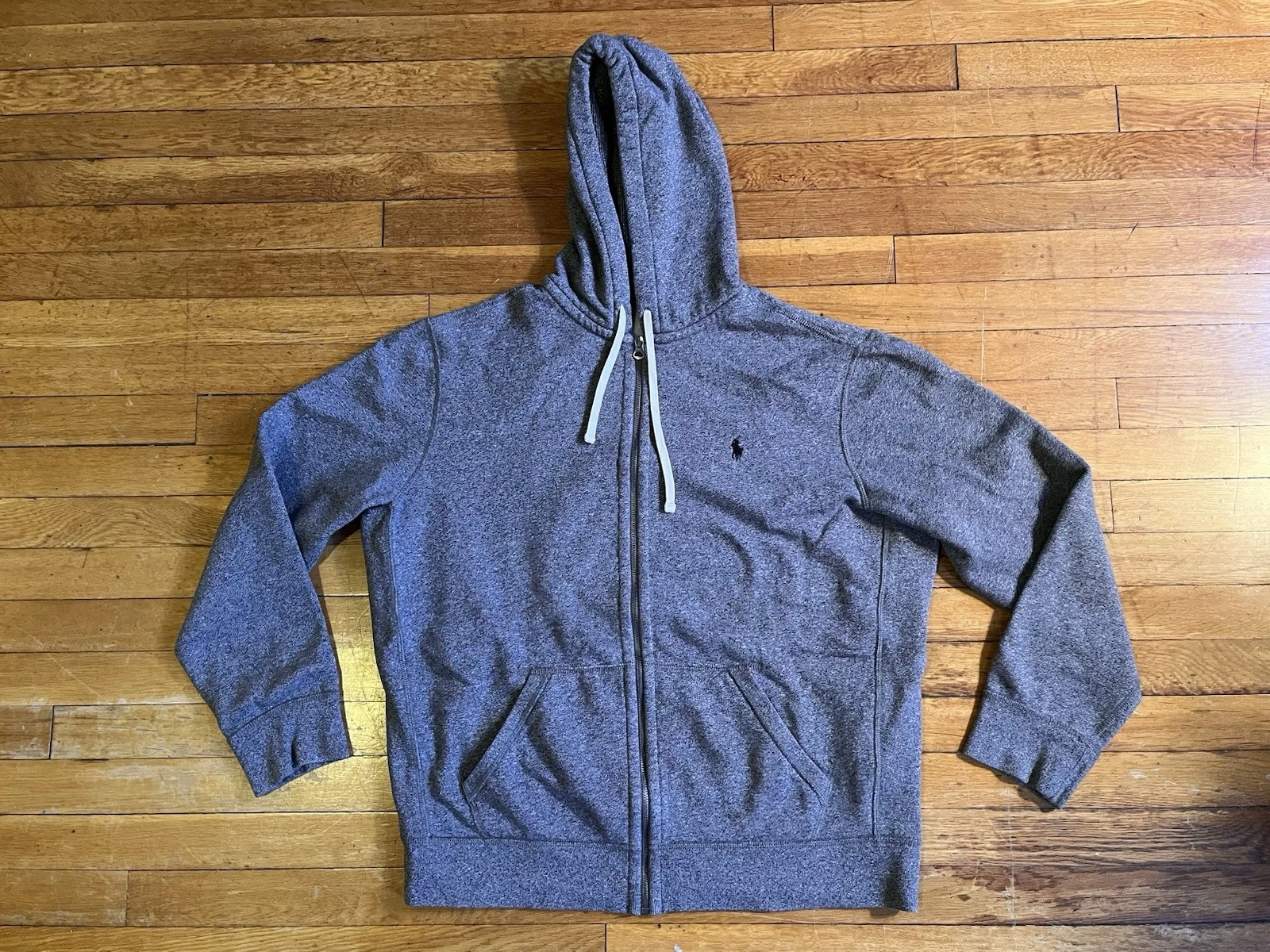 Polo Ralph Lauren Full Zip Hoodie Men’s XL Gray Thermal-Lined Hood