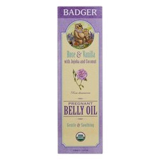 Badger Pregnant Belly Oil, Rose Vanilla, 4 fl oz