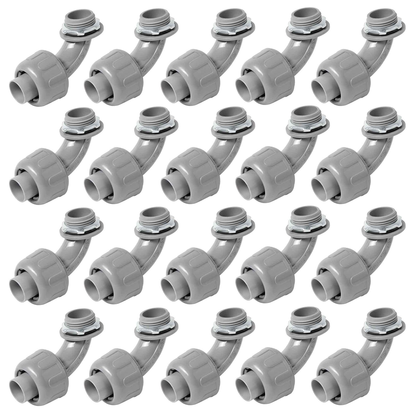 (20 Pack) Yariwiz 3/4 Plastic Liquid Tight Conduit 90 Degree Elbow