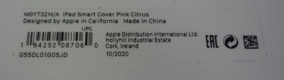 Genuine / Official Apple iPad Pro 10.5" & Air 3 Smart Cover - Pink Citrus - New - image 4 of 4